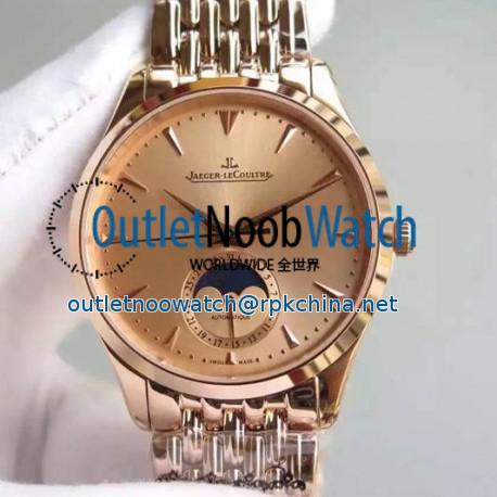 Replica Jaeger-LeCoultre Master Ultra Thin Moon Rose Gold Gold Dial Swiss JLC 925