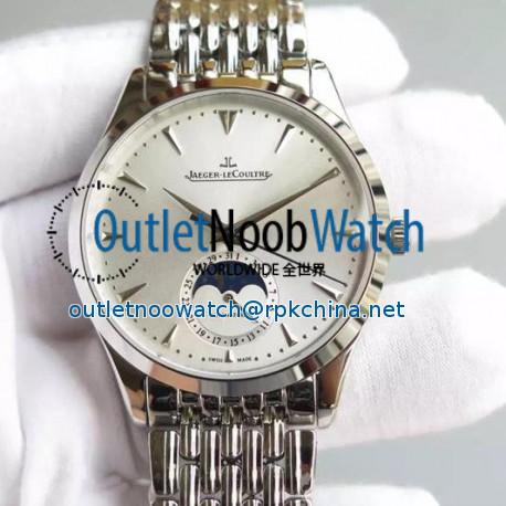 Replica Jaeger-LeCoultre Master Ultra Thin Moon Stainless Steel Silver Dial Swiss JLC 925