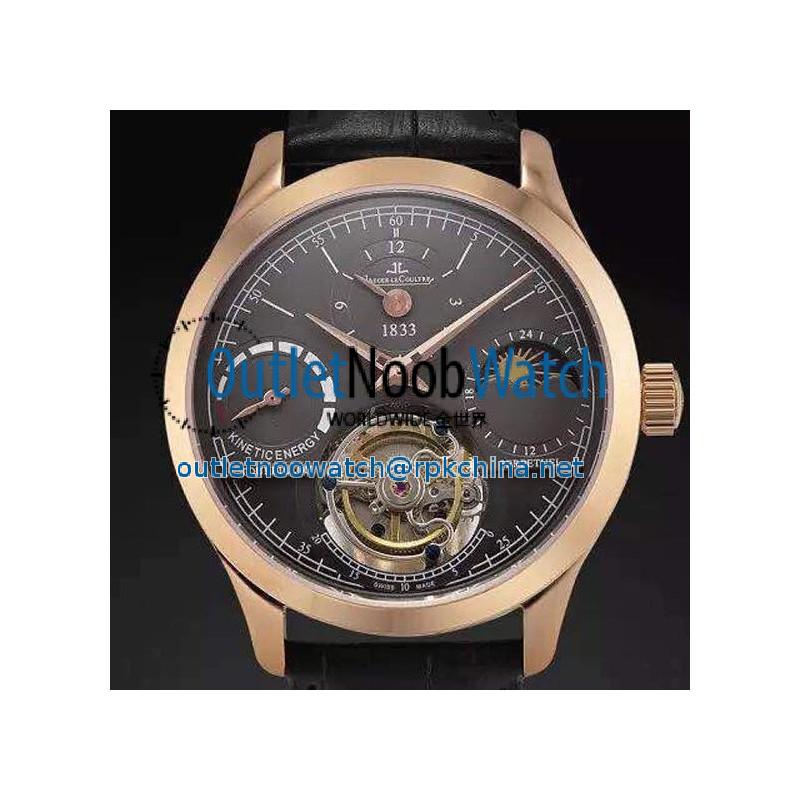 Replica Jaeger-LeCoultre Master Grande Tradition Tourbillon Rose Gold Black Dial Swiss Tourbillon