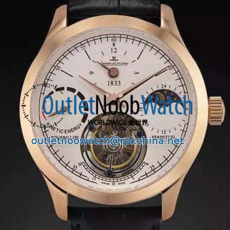 Replica Jaeger-LeCoultre Master Grande Tradition Tourbillon Rose Gold White Dial Swiss Tourbillon