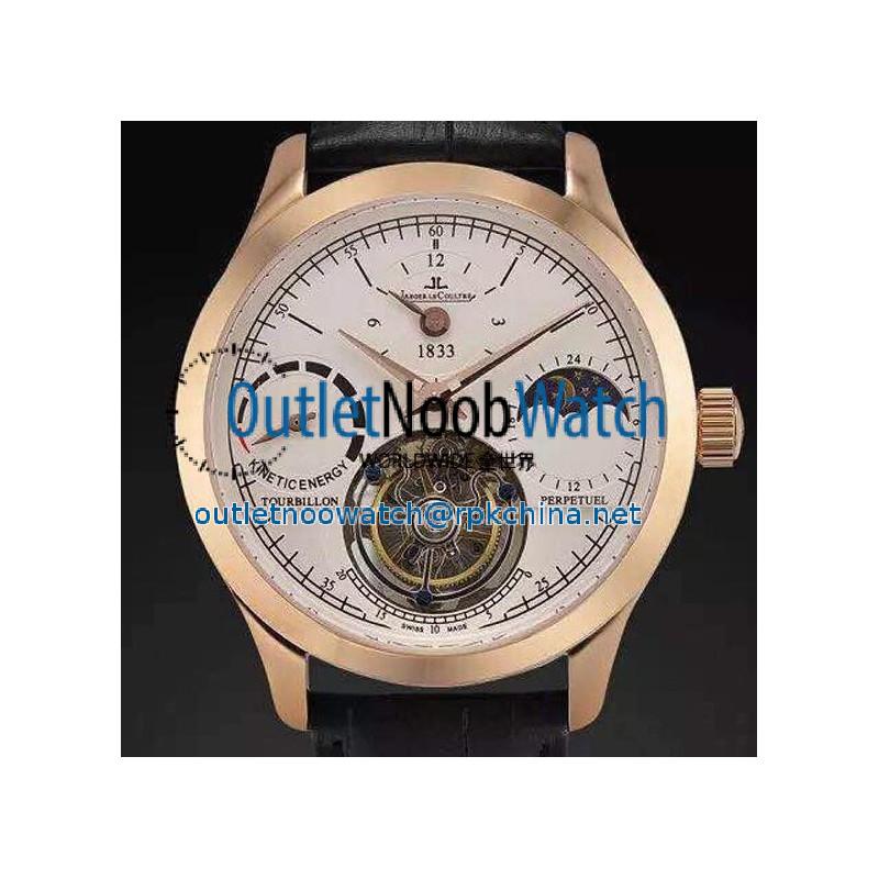 Replica Jaeger-LeCoultre Master Grande Tradition Tourbillon Rose Gold White Dial Swiss Tourbillon