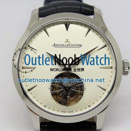 Replica Jaeger-LeCoultre Master Ultra Thin Tourbillon Stainless Steel  White Dial Swiss Tourbillon