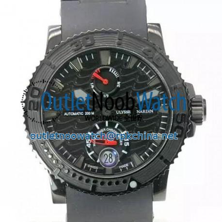 Replica Ulysse Nardin Maxi Marine Diver PVD Black Dial Swiss 2824