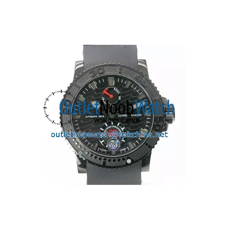 Replica Ulysse Nardin Maxi Marine Diver PVD Black Dial Swiss 2824