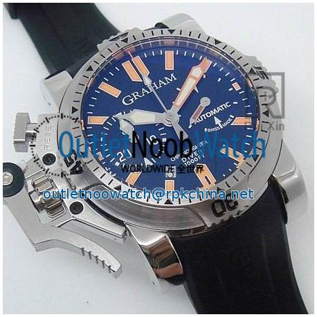 Replica Graham Chronofighter Oversize Diver Stainless Steel Black Dial Swiss 7750