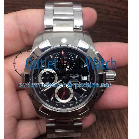 Replica Longines Hidroconquest Chronograph Stainless Steel Black Dial Swiss 7750