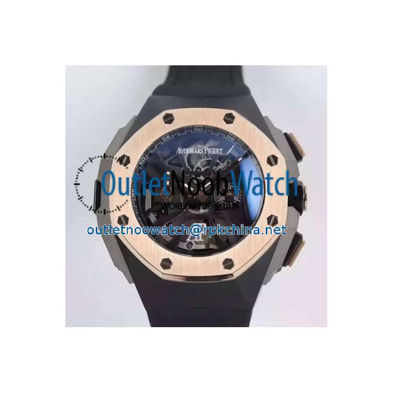 Replica Audemars Piguet Royal Oak Concept Laptimer Michael Schumacher PVD Skeleton Dial Swiss Quartz 2713