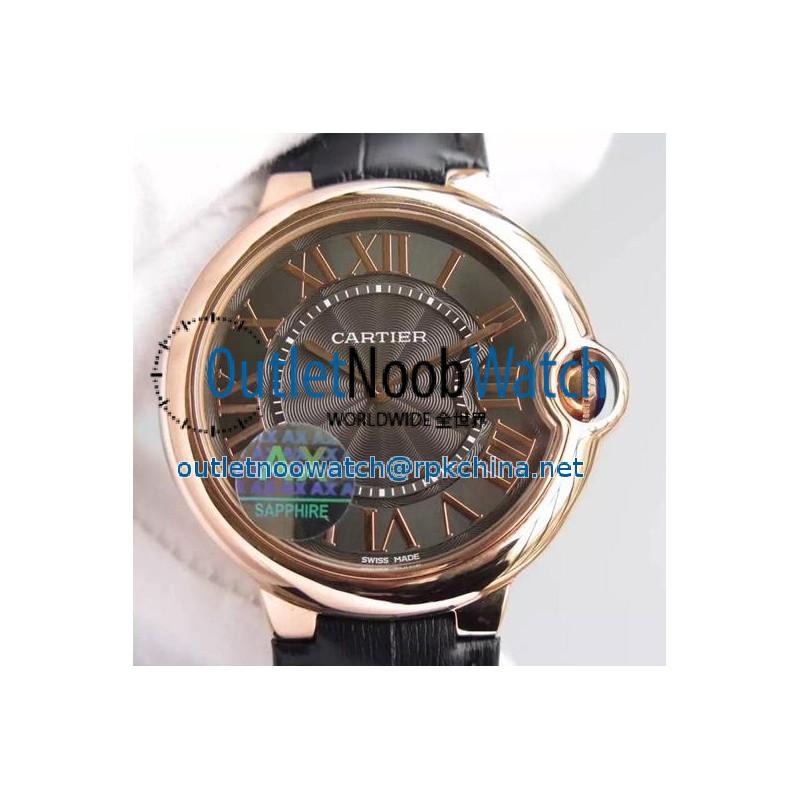 Replica Cartier Ballon Bleu Rose Gold Brown Dial Swiss 2836-2