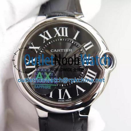 Replica Cartier Ballon Bleu Stainless Steel Black Dial Swiss 2836-2