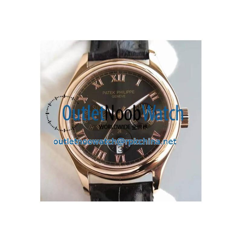 Replica Patek Philippe Annual Calendar 5035R Rose Gold Black Dial Swiss PP 315SQA