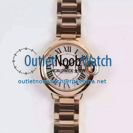 Replica Cartier Ballon Bleu Ladies W6920096 Rose Gold Silver Dial Swiss 2671