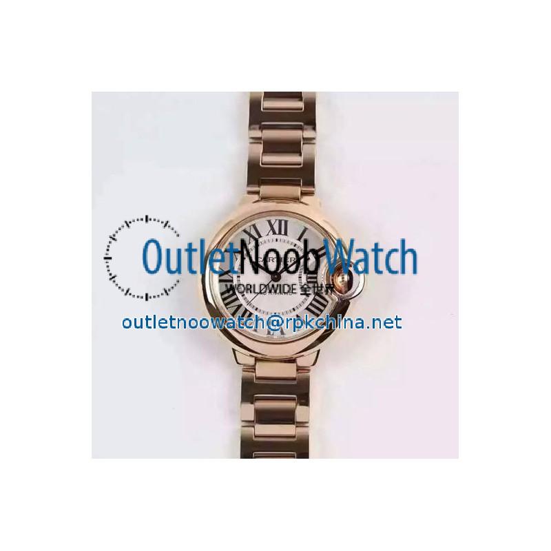 Replica Cartier Ballon Bleu Ladies W6920096 Rose Gold Silver Dial Swiss 2671