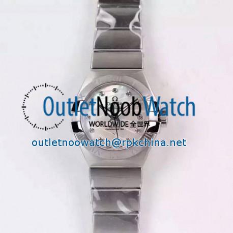 Replica Omega Constellation Double Eagle Lady 27MM Stainless Steel White Dial Swiss 8520