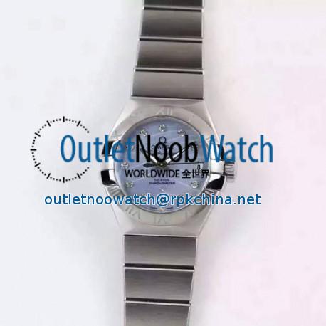 Replica Omega Constellation Double Eagle Lady 27MM Stainless Steel Blue Dial Swiss 8520