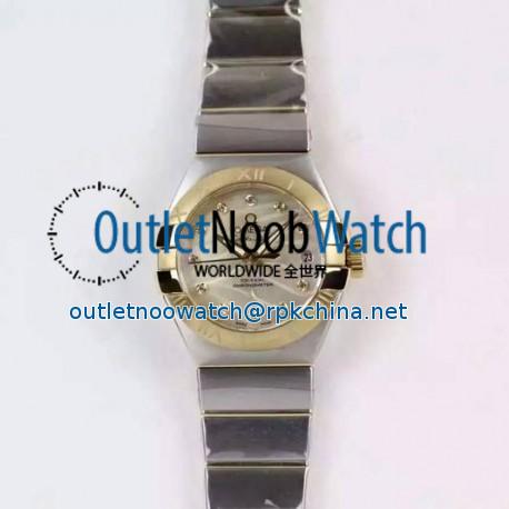 Replica Omega Constellation Double Eagle Lady 27MM Stainless Steel & Yellow Gold Gold Dial Swiss 8520