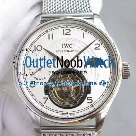 Replica IWC Portuguese Regulateur Tourbillon Stainless Steel White Dial Swiss Tourbillon