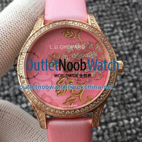 Replica Chopard L.U.C XP Esprit de Fleurier Peony Rose Gold & Diamonds Pink Dial Swiss L.U.C 96.23-L