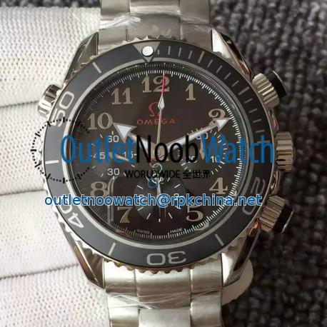 Replica Omega Seamaster Planet Ocean Chronograph Olympics Stainless Steel Black Dial Swiss 7750