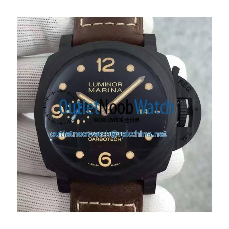 Replica Panerai Luminor Marina 1950 PAM 661 Carbotech Black Dial Swiss P9010