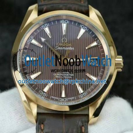 Replica Omega Seamaster Aqua Terra 150M Rose Gold Brown Dial Swiss 8501