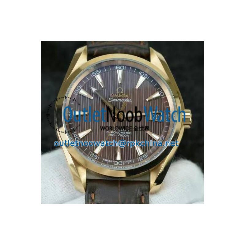 Replica Omega Seamaster Aqua Terra 150M Rose Gold Brown Dial Swiss 8501