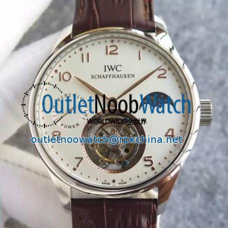 Replica IWC Portuguese Regulateur Tourbillon Stainless Steel White Dial Gold Markers Swiss Tourbillon