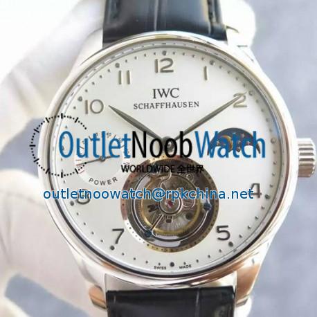 Replica IWC Portuguese Regulateur Tourbillon Stainless Steel White Dial Steel Markers Swiss Tourbillon