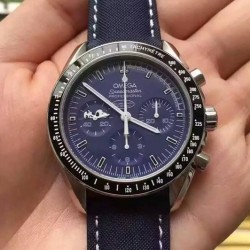 Replica Omega Speedmaster Moonwatch Anniversary Silver Snoopy Stainless Steel Blue Dial Swiss 9300