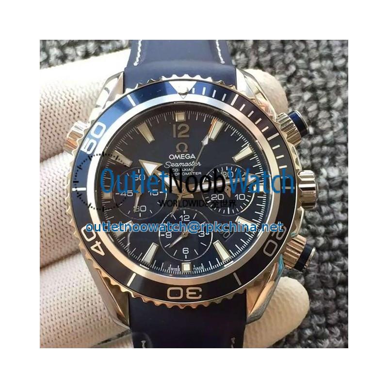 Replica Omega Seamaster Planet Ocean Chronograph Stainless Steel Blue Dial Swiss 7750