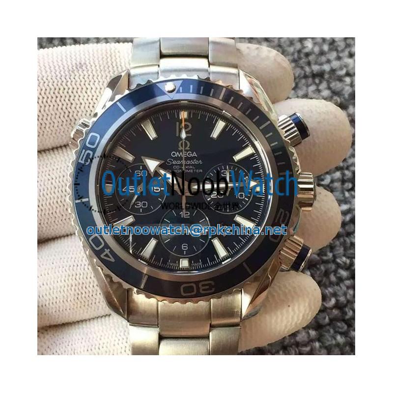 Replica Omega Seamaster Planet Ocean Chronograph Stainless Steel Blue Dial Swiss 7750