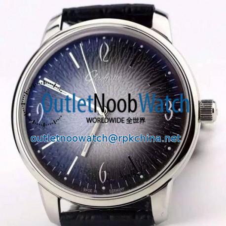 Replica Glashutte Senator Sixties Stainless Steel Gray Dial Swiss Caliber 39-52