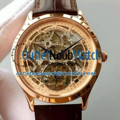 Replica Jaeger-LeCoultre Master Ultra Thin Tourbillon Rose Gold Gold & Skeleton Dial Swiss Tourbillon