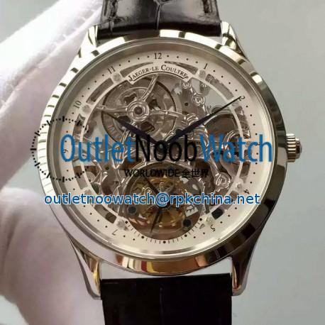 Replica Jaeger-LeCoultre Master Ultra Thin Tourbillon Stainless Steel White & Skeleton Dial Swiss Tourbillon