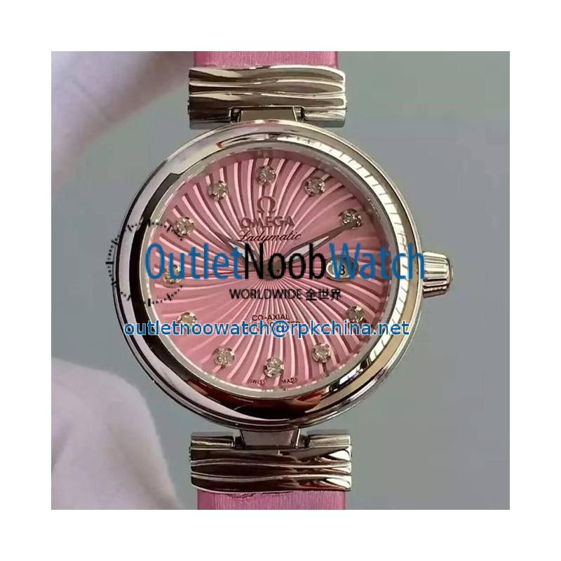 Replica Omega De Ville Ladymatic Stainless Steel Pink Dial Swiss 8520