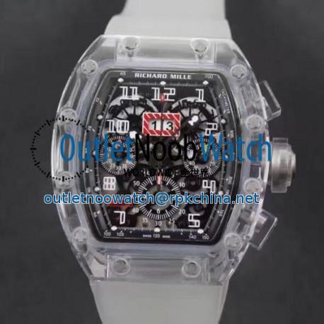 Replica Richard Mille RM011-FM Shappire Black & Skeleton Dial Swiss 7750