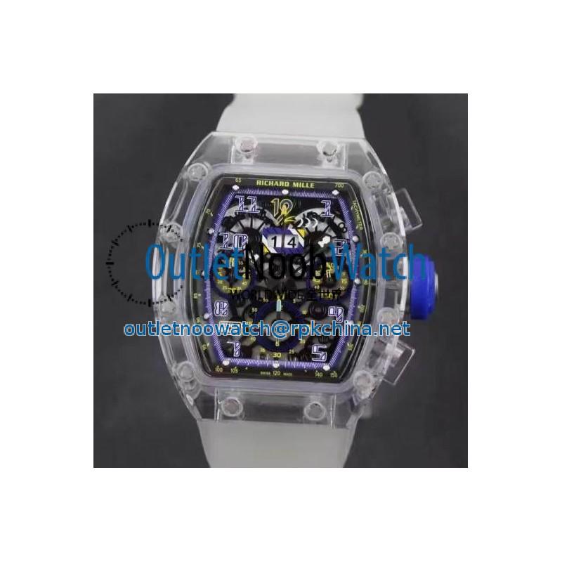 Replica Richard Mille RM011-FM Shappire Blue & Skeleton Dial Swiss 7750