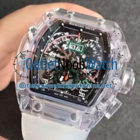 Replica Richard Mille RM011-01 R Mancini Shappire Black & Skeleton Dial Swiss 7750