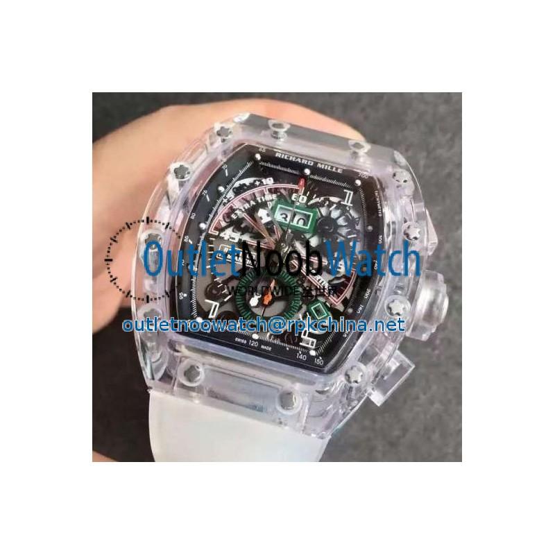 Replica Richard Mille RM011-01 R Mancini Shappire Black & Skeleton Dial Swiss 7750