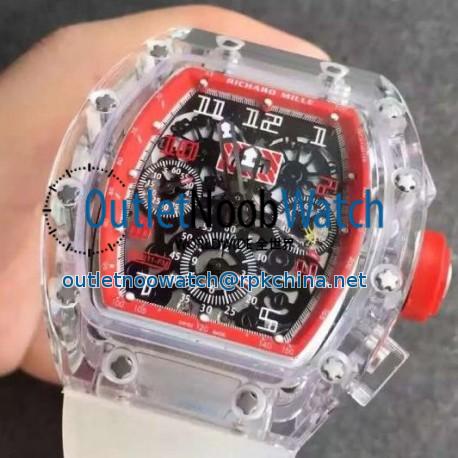 Replica Richard Mille RM011-FM Shappire Red & Skeleton Dial Swiss 7750