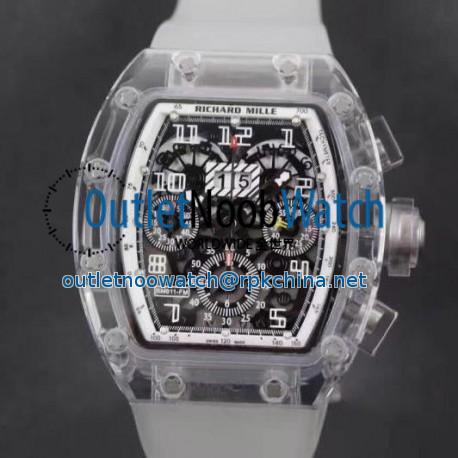 Replica Richard Mille RM011-FM Shappire White & Skeleton Dial Swiss 7750