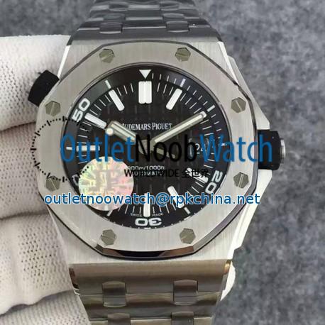 Replica Audemars Piguet Royal Oak Offshore Diver 15710 Stainless Steel Black Dial Swiss 3120