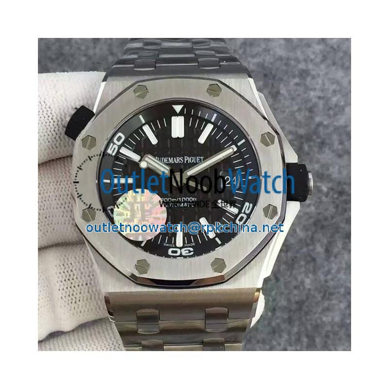 Replica Audemars Piguet Royal Oak Offshore Diver 15710 Stainless Steel Black Dial Swiss 3120