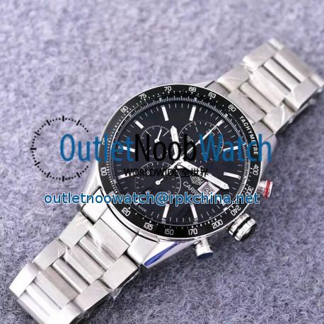 Replica Tag Heuer Carrera Calibre 16 Stainless Steel Black Dial Swiss 7750