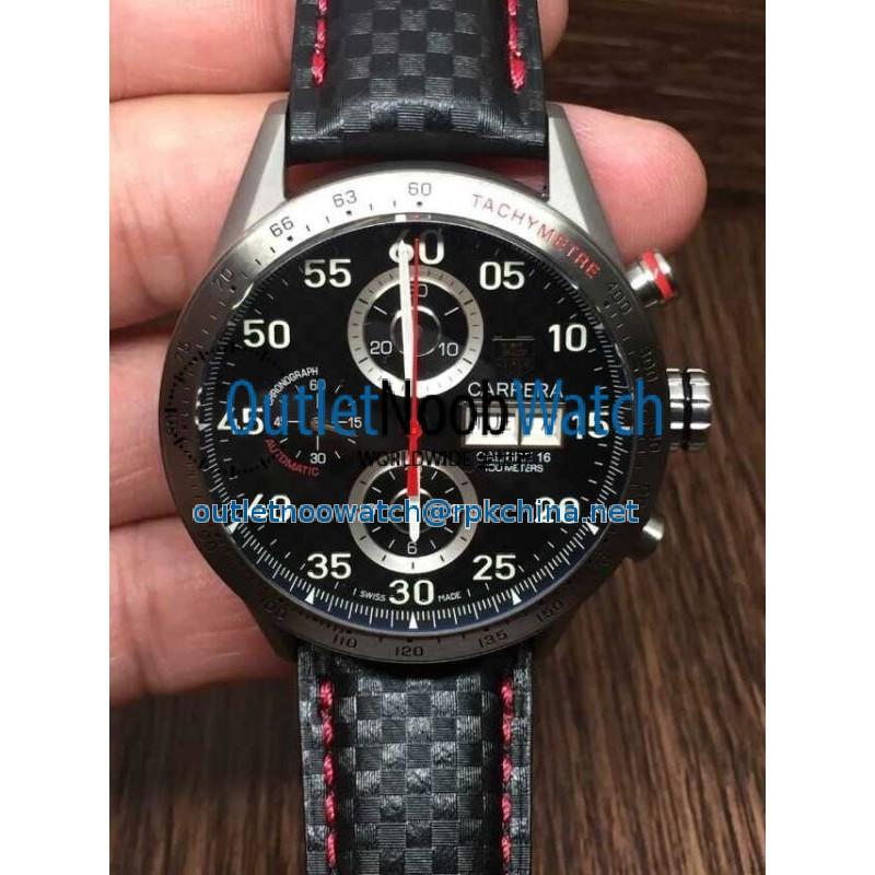 Replica Tag Heuer Carrera Calibre 16 CV2A10 Stainless Steel Carbon Fiber Dial Carbon Fiber Strap Swiss Calibre 16