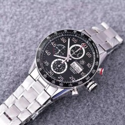 Replica Tag Heuer Carrera Calibre 16 CV2A10 Stainless Steel Black Dial Swiss Calibre 16