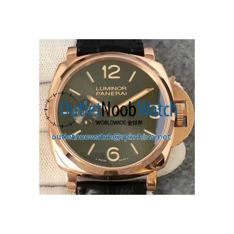 Replica Panerai Luminor Due 3 Days PAM 677 V6 Rose Gold Anthracite Dial Swiss P1000