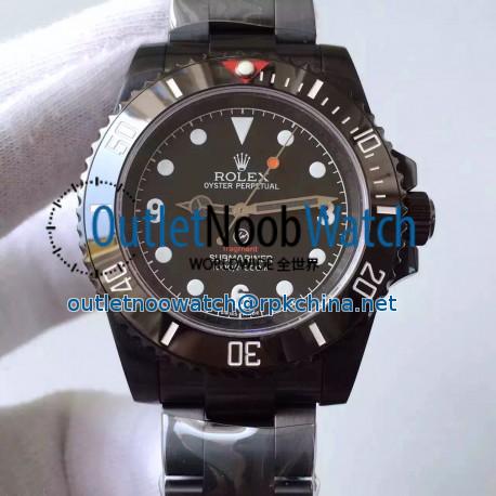 Replica Rolex Submariner 114060 Fragment JF PVD Black Dial Swiss 2836-2