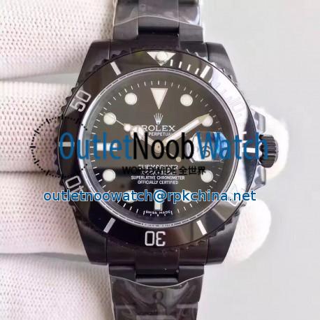 Replica Rolex Submariner Date 116610LN JF PVD Black Dial Swiss 2836-2