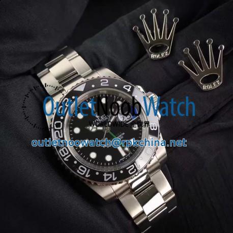 Replica Rolex GMT-Master II 116710LN UR Stainless Steel Black Dial Swiss 2836-2