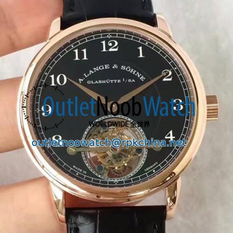 Replica A. Lange & Sohne 1815 Tourbillon 730.032 Rose Gold Black Dial Swiss L102.1